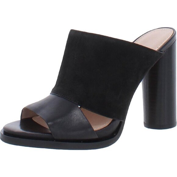 French Connection Shoes - French Connection Suede Peep Toe Block Heels